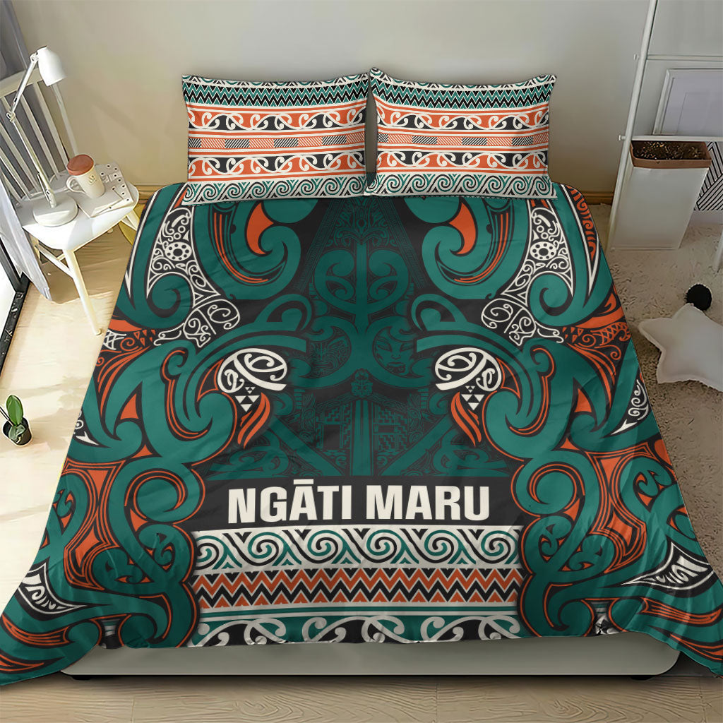 Aotearoa Iwi Ngāti Maru Taranaki Bedding Set Maori Wharenui House Tribal Pattern LT9 - Polynesian Pride