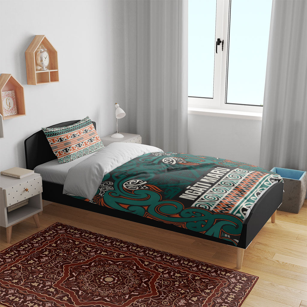 Aotearoa Iwi Ngāti Maru Taranaki Bedding Set Maori Wharenui House Tribal Pattern LT9 - Polynesian Pride