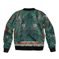 Aotearoa Iwi Ngāti Maru Taranaki Bomber Jacket Maori Wharenui House Tribal Pattern LT9 - Polynesian Pride