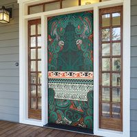 Aotearoa Iwi Ngāti Maru Taranaki Door Cover Maori Wharenui House Tribal Pattern LT9 - Polynesian Pride