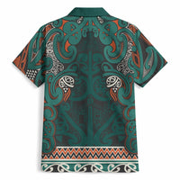 Aotearoa Iwi Ngāti Maru Taranaki Hawaiian Shirt Maori Wharenui House Tribal Pattern LT9 - Polynesian Pride