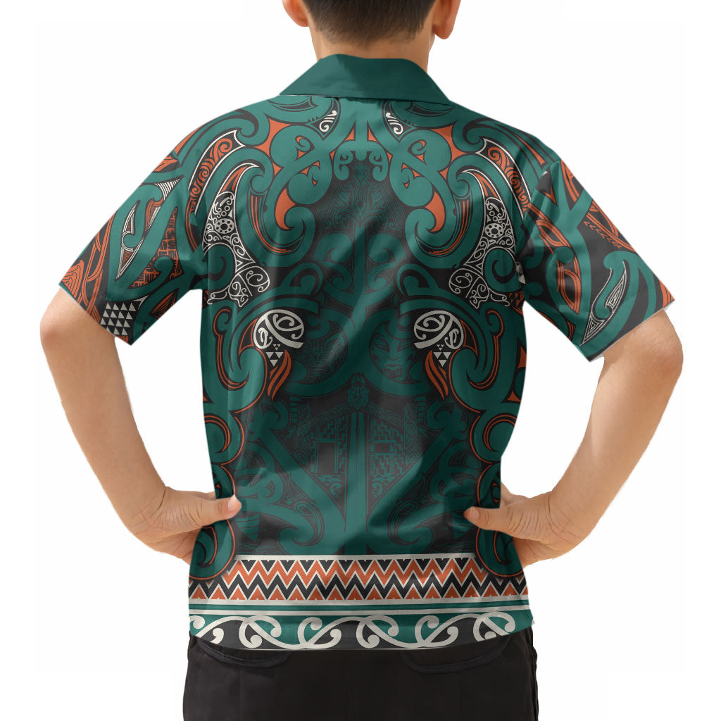 Aotearoa Iwi Ngāti Maru Taranaki Hawaiian Shirt Maori Wharenui House Tribal Pattern LT9 - Polynesian Pride