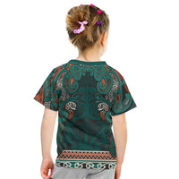 Aotearoa Iwi Ngāti Maru Taranaki Kid T Shirt Maori Wharenui House Tribal Pattern LT9 - Polynesian Pride
