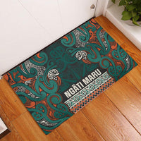 Aotearoa Iwi Ngāti Maru Taranaki Rubber Doormat Maori Wharenui House Tribal Pattern LT9 - Polynesian Pride