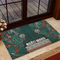 Aotearoa Iwi Ngāti Maru Taranaki Rubber Doormat Maori Wharenui House Tribal Pattern LT9 - Polynesian Pride