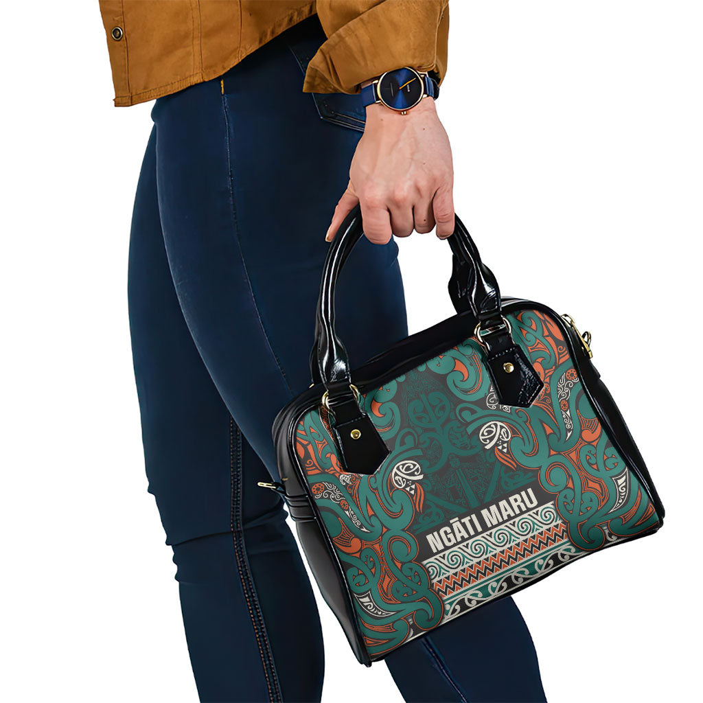 Aotearoa Iwi Ngāti Maru Taranaki Shoulder Handbag Maori Wharenui House Tribal Pattern LT9 - Polynesian Pride