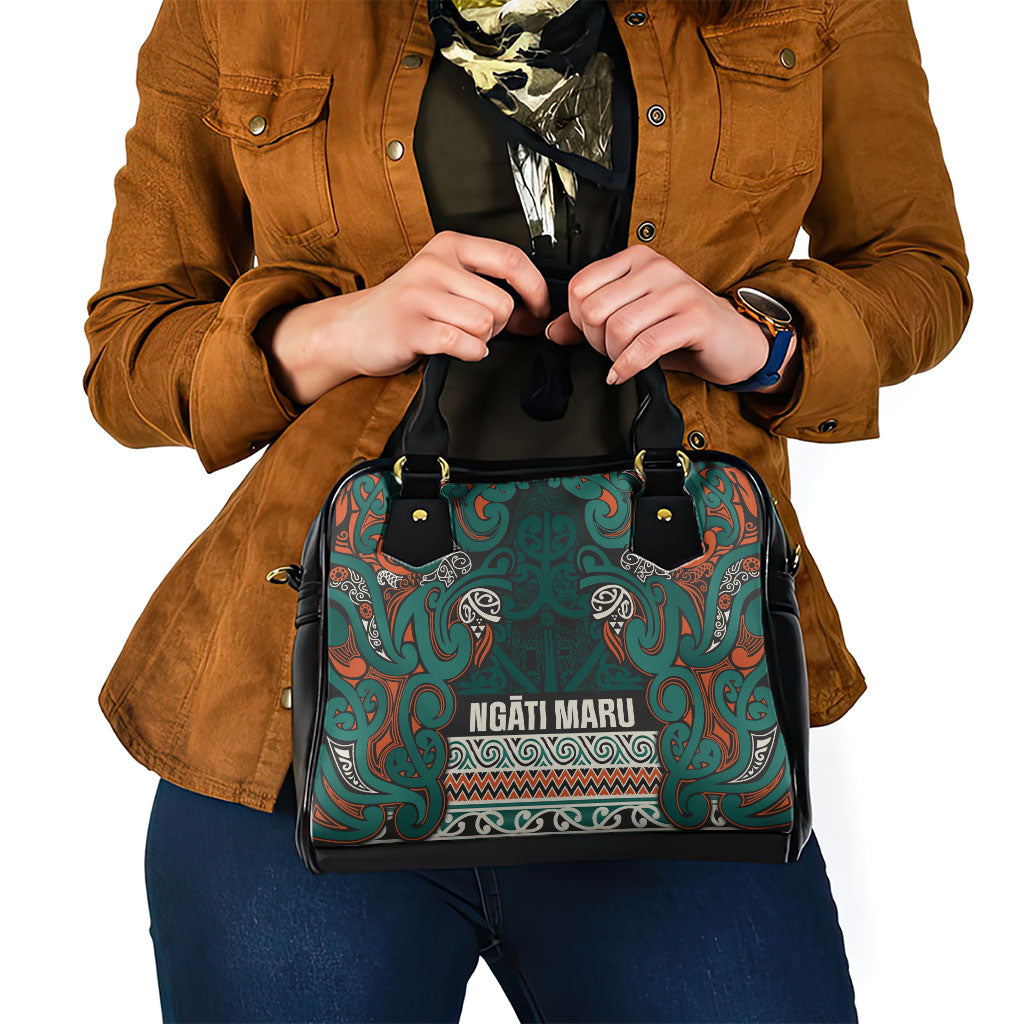 Aotearoa Iwi Ngāti Maru Taranaki Shoulder Handbag Maori Wharenui House Tribal Pattern LT9 - Polynesian Pride