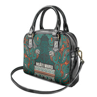 Aotearoa Iwi Ngāti Maru Taranaki Shoulder Handbag Maori Wharenui House Tribal Pattern LT9 - Polynesian Pride