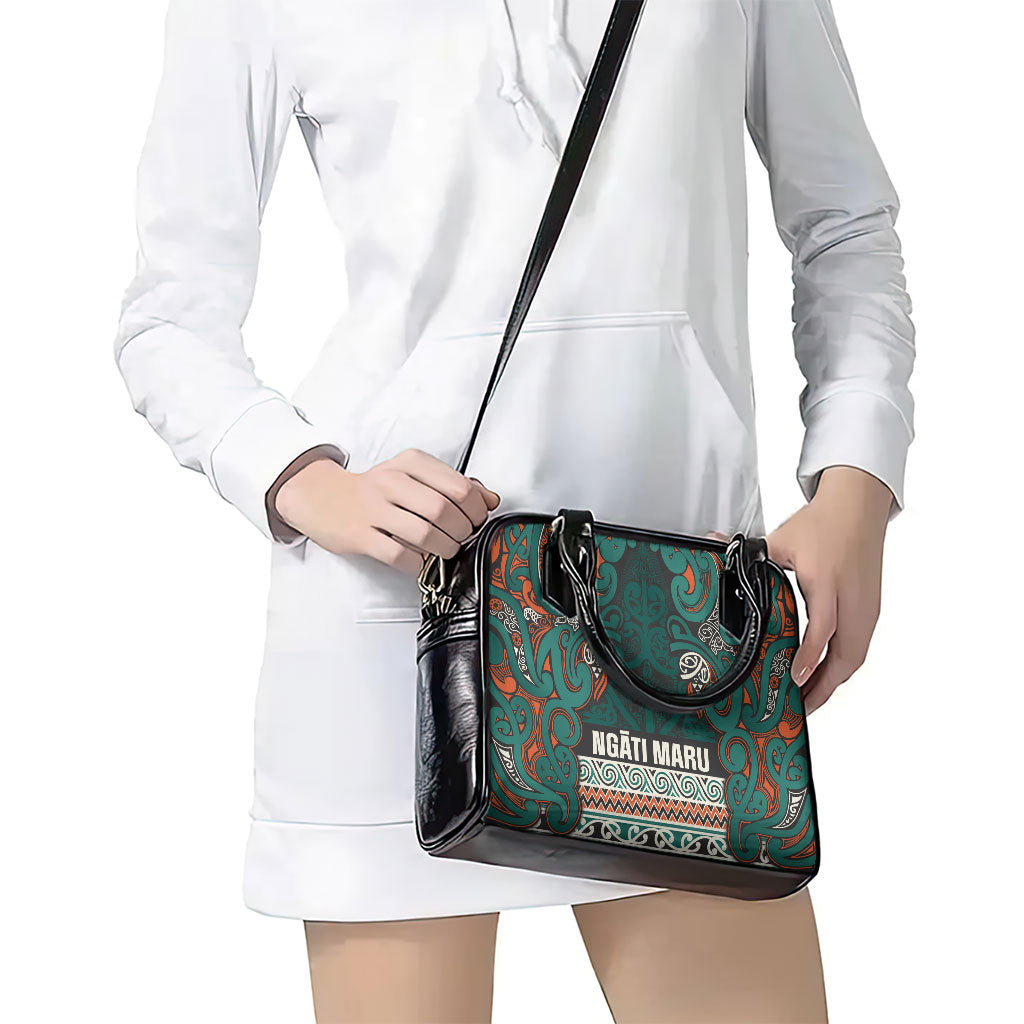 Aotearoa Iwi Ngāti Maru Taranaki Shoulder Handbag Maori Wharenui House Tribal Pattern LT9 - Polynesian Pride