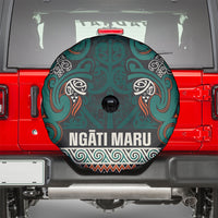 Aotearoa Iwi Ngāti Maru Taranaki Spare Tire Cover Maori Wharenui House Tribal Pattern LT9 - Polynesian Pride