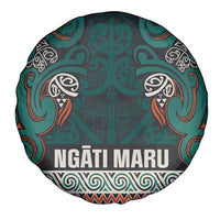 Aotearoa Iwi Ngāti Maru Taranaki Spare Tire Cover Maori Wharenui House Tribal Pattern LT9 - Polynesian Pride