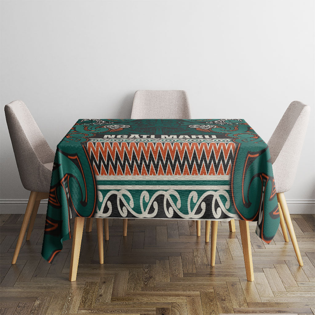 Aotearoa Iwi Ngāti Maru Taranaki Tablecloth Maori Wharenui House Tribal Pattern LT9 - Polynesian Pride