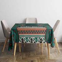 Aotearoa Iwi Ngāti Maru Taranaki Tablecloth Maori Wharenui House Tribal Pattern LT9 - Polynesian Pride