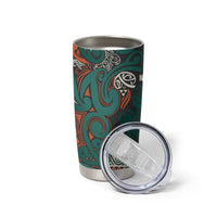 Aotearoa Iwi Ngāti Maru Taranaki Tumbler Cup Maori Wharenui House Tribal Pattern LT9 - Polynesian Pride