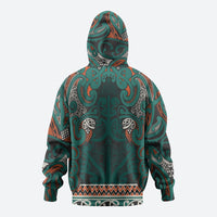 Aotearoa Iwi Ngāti Maru Taranaki Zip Hoodie Maori Wharenui House Tribal Pattern LT9 - Polynesian Pride