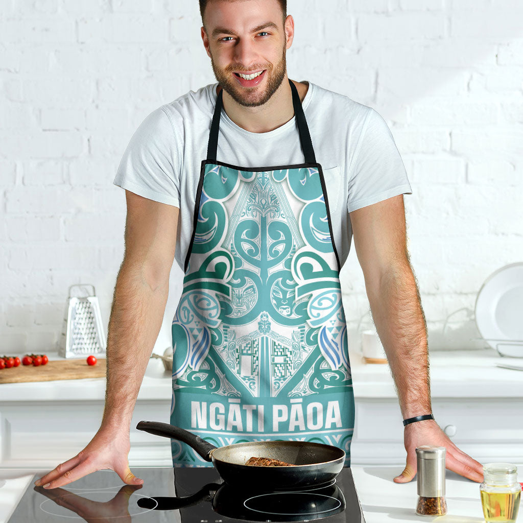 Aotearoa Iwi Ngati Paoa Apron Maori Wharenui House Tribal Pattern LT9 - Polynesian Pride