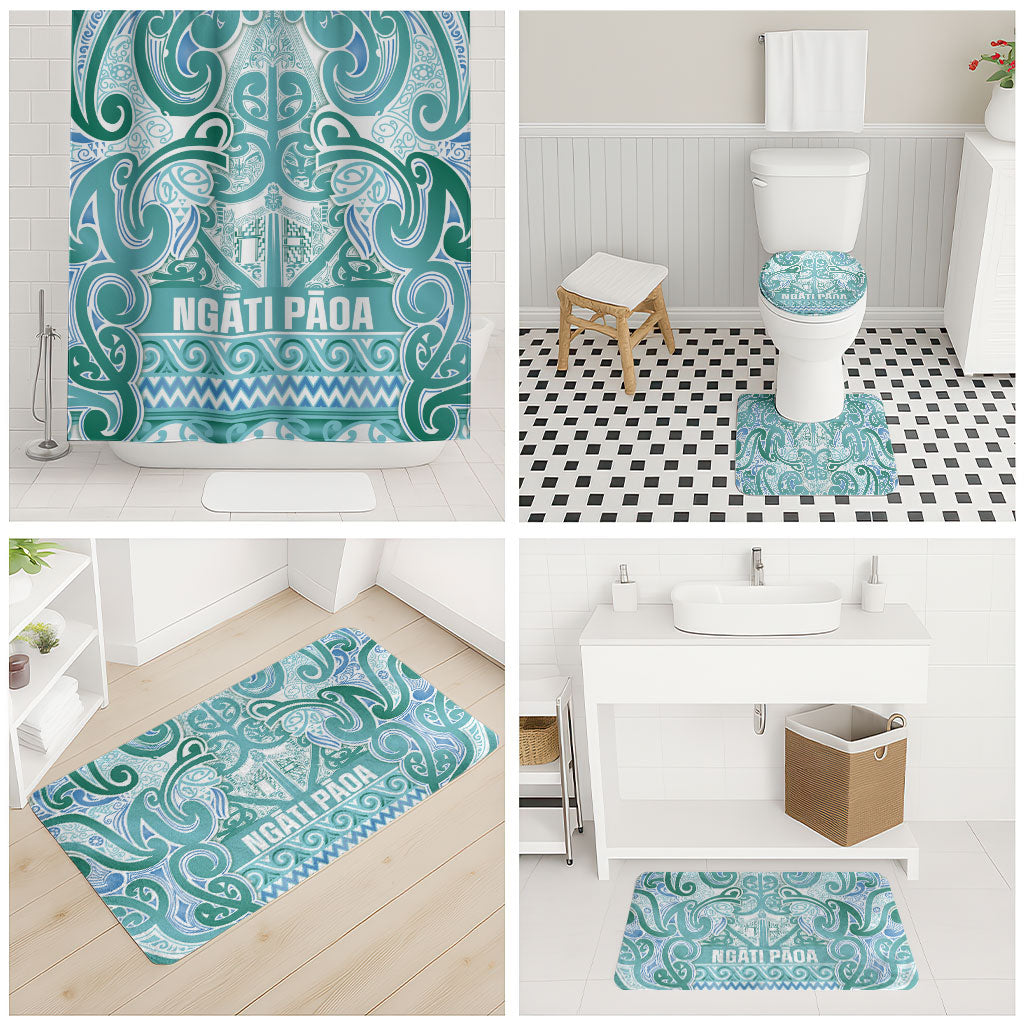Aotearoa Iwi Ngati Paoa Bathroom Set Maori Wharenui House Tribal Pattern LT9 - Polynesian Pride
