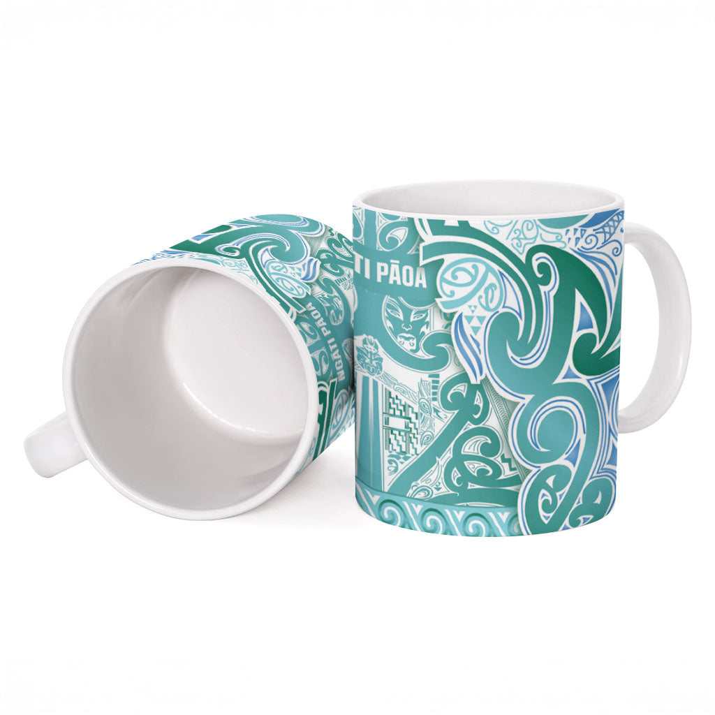 Aotearoa Iwi Ngati Paoa Ceramic Mug Maori Wharenui House Tribal Pattern LT9 - Polynesian Pride