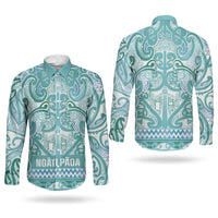Aotearoa Iwi Ngati Paoa Couples Matching Summer Maxi Dress and Long Sleeve Button Shirt Maori Wharenui House Tribal Pattern LT9 - Polynesian Pride