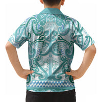 Aotearoa Iwi Ngati Paoa Kid Hawaiian Shirt Maori Wharenui House Tribal Pattern LT9 - Polynesian Pride