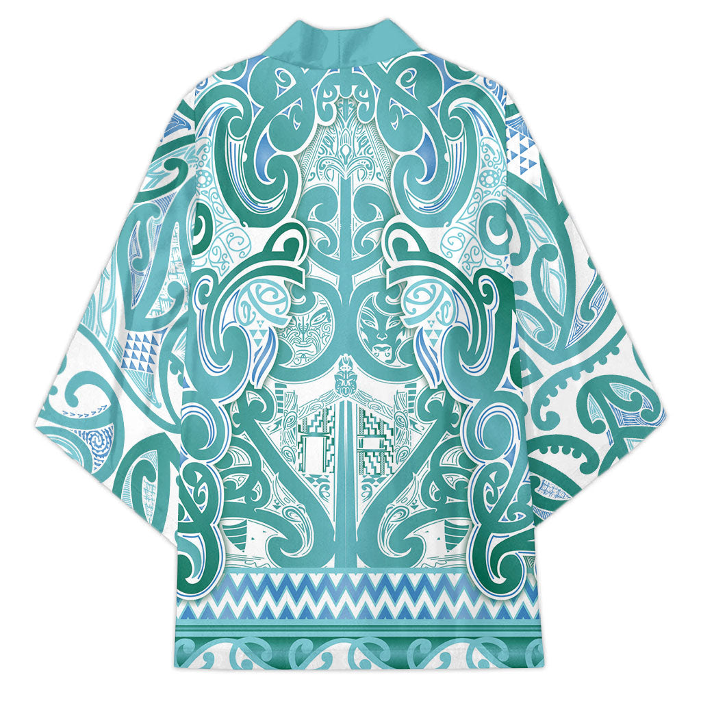 Aotearoa Iwi Ngati Paoa Kimono Maori Wharenui House Tribal Pattern LT9 - Polynesian Pride