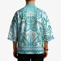 Aotearoa Iwi Ngati Paoa Kimono Maori Wharenui House Tribal Pattern LT9 - Polynesian Pride