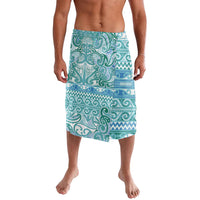 Aotearoa Iwi Ngati Paoa Lavalava Maori Wharenui House Tribal Pattern LT9 Turquoise - Polynesian Pride