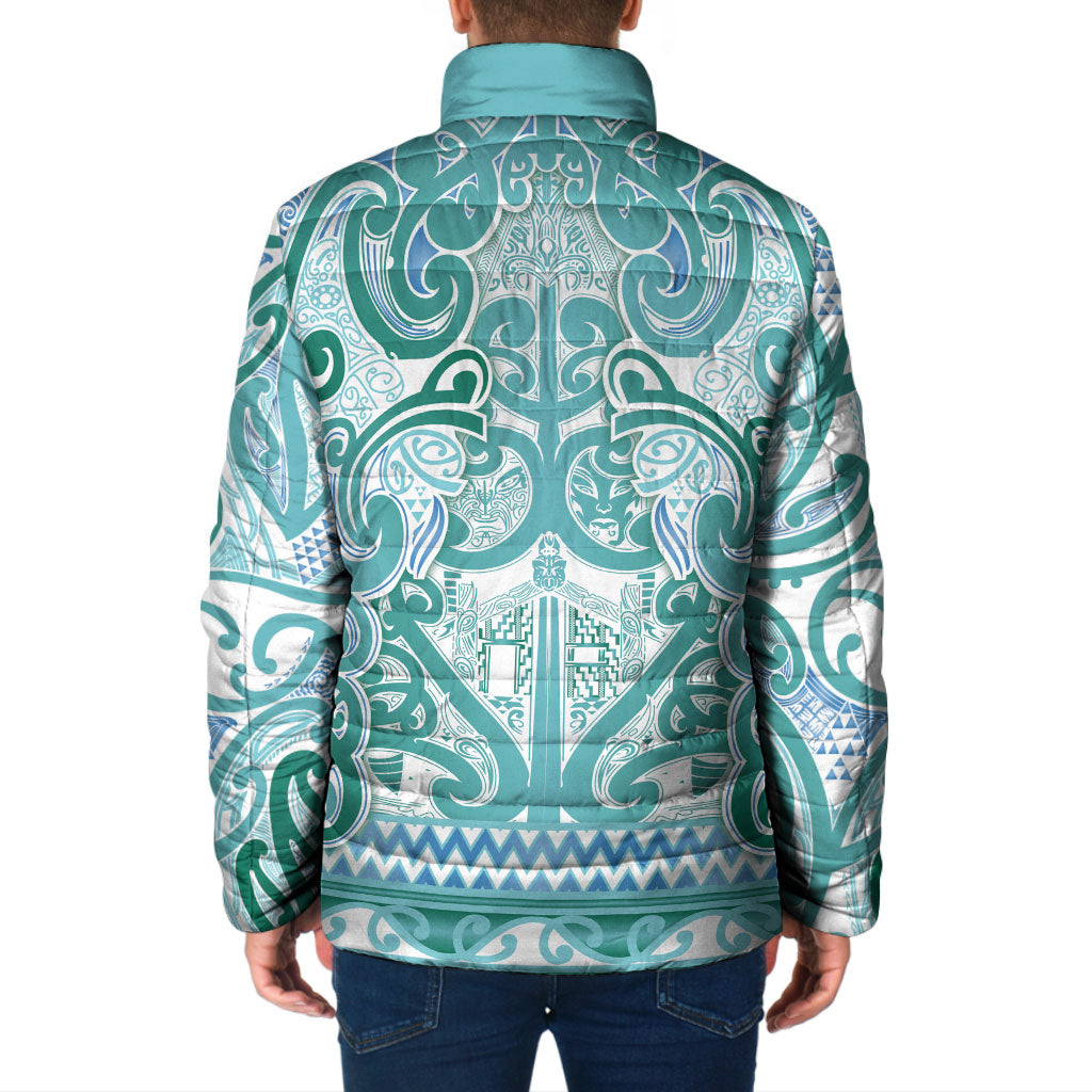 Aotearoa Iwi Ngati Paoa Padded Jacket Maori Wharenui House Tribal Pattern LT9 - Polynesian Pride