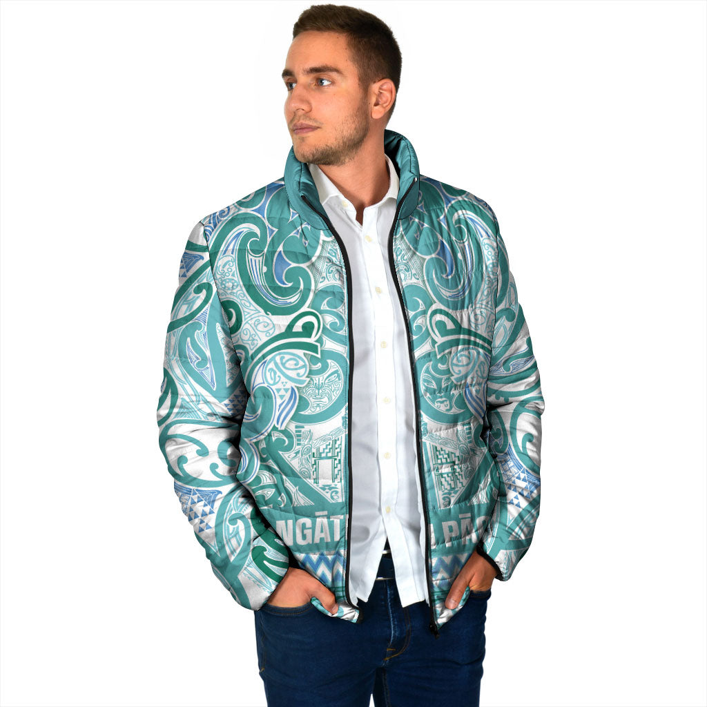 Aotearoa Iwi Ngati Paoa Padded Jacket Maori Wharenui House Tribal Pattern LT9 - Polynesian Pride