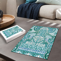 Aotearoa Iwi Ngati Paoa Puzzle Maori Wharenui House Tribal Pattern LT9 - Polynesian Pride