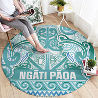 Aotearoa Iwi Ngati Paoa Round Carpet Maori Wharenui House Tribal Pattern LT9 - Polynesian Pride