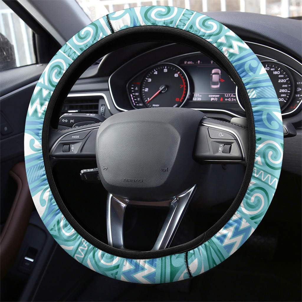 Aotearoa Iwi Ngati Paoa Steering Wheel Cover Maori Wharenui House Tribal Pattern LT9 - Polynesian Pride