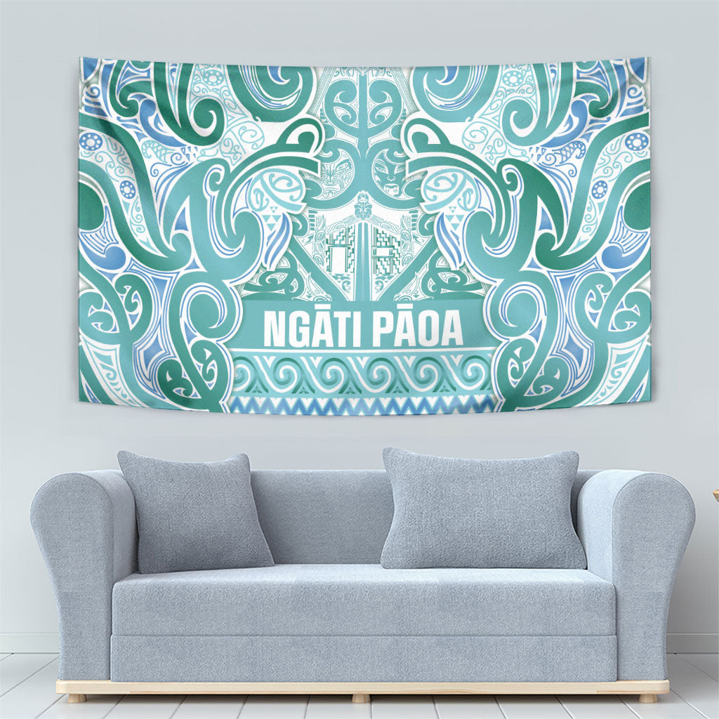 Aotearoa Iwi Ngati Paoa Tapestry Maori Wharenui House Tribal Pattern LT9 - Polynesian Pride