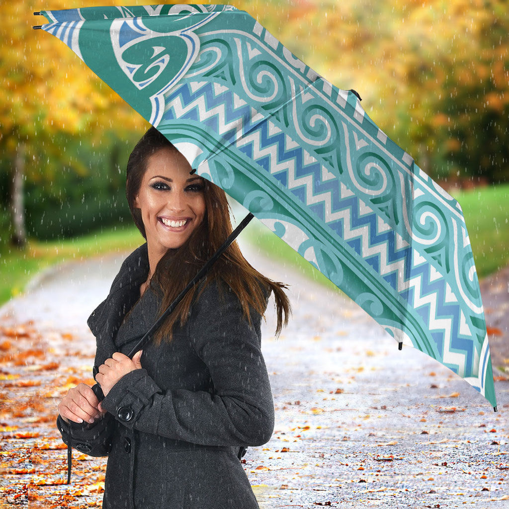 Aotearoa Iwi Ngati Paoa Umbrella Maori Wharenui House Tribal Pattern LT9 - Polynesian Pride