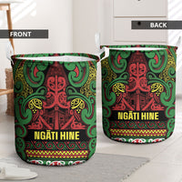 Aotearoa Iwi Ngati Hine Laundry Basket Maori Wharenui House Tribal Pattern LT9 - Polynesian Pride