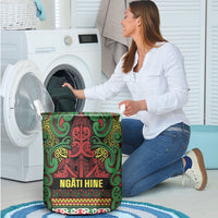 Aotearoa Iwi Ngati Hine Laundry Basket Maori Wharenui House Tribal Pattern LT9 - Polynesian Pride