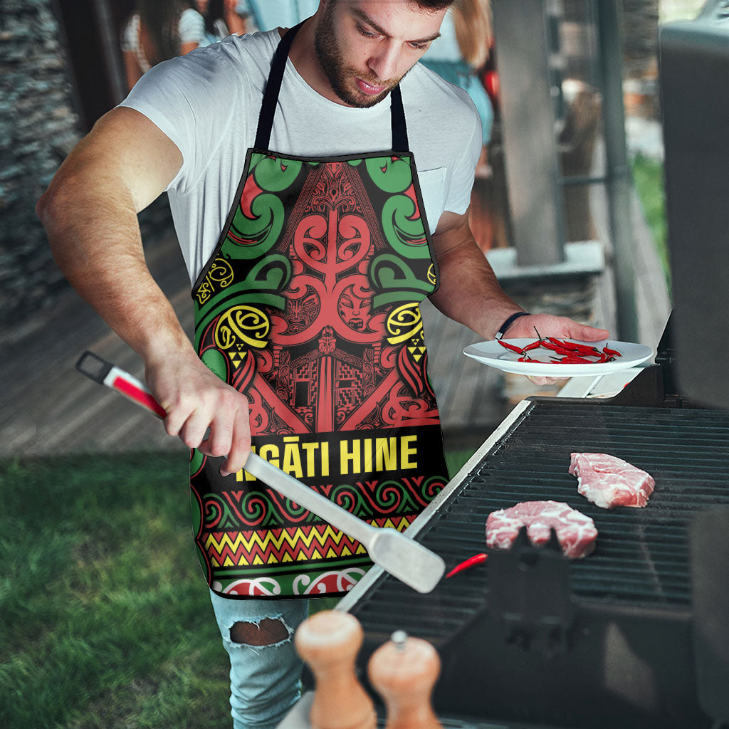 Aotearoa Iwi Ngati Hine Apron Maori Wharenui House Tribal Pattern LT9 - Polynesian Pride