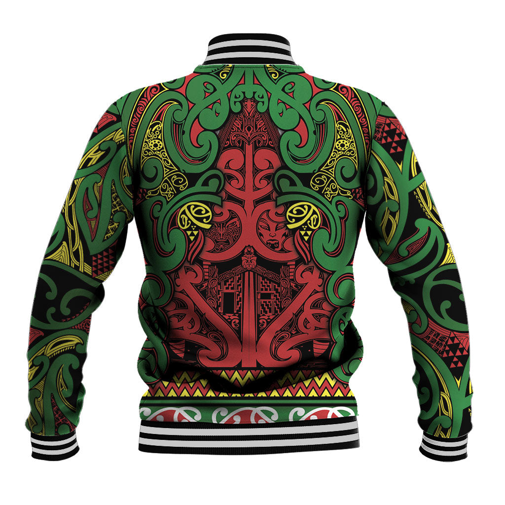 Aotearoa Iwi Ngati Hine Baseball Jacket Maori Wharenui House Tribal Pattern LT9 - Polynesian Pride