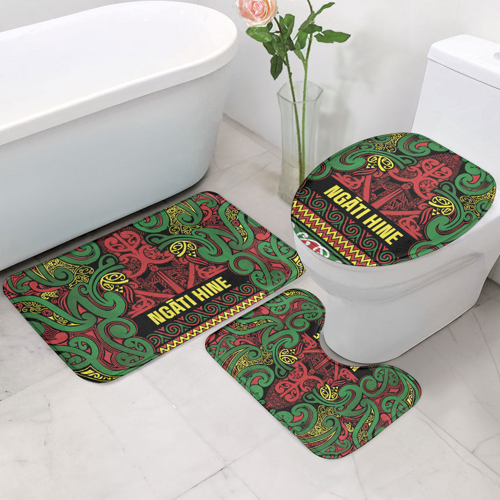 Aotearoa Iwi Ngati Hine Bathroom Set Maori Wharenui House Tribal Pattern LT9 - Polynesian Pride