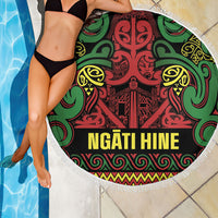 Aotearoa Iwi Ngati Hine Beach Blanket Maori Wharenui House Tribal Pattern LT9 - Polynesian Pride