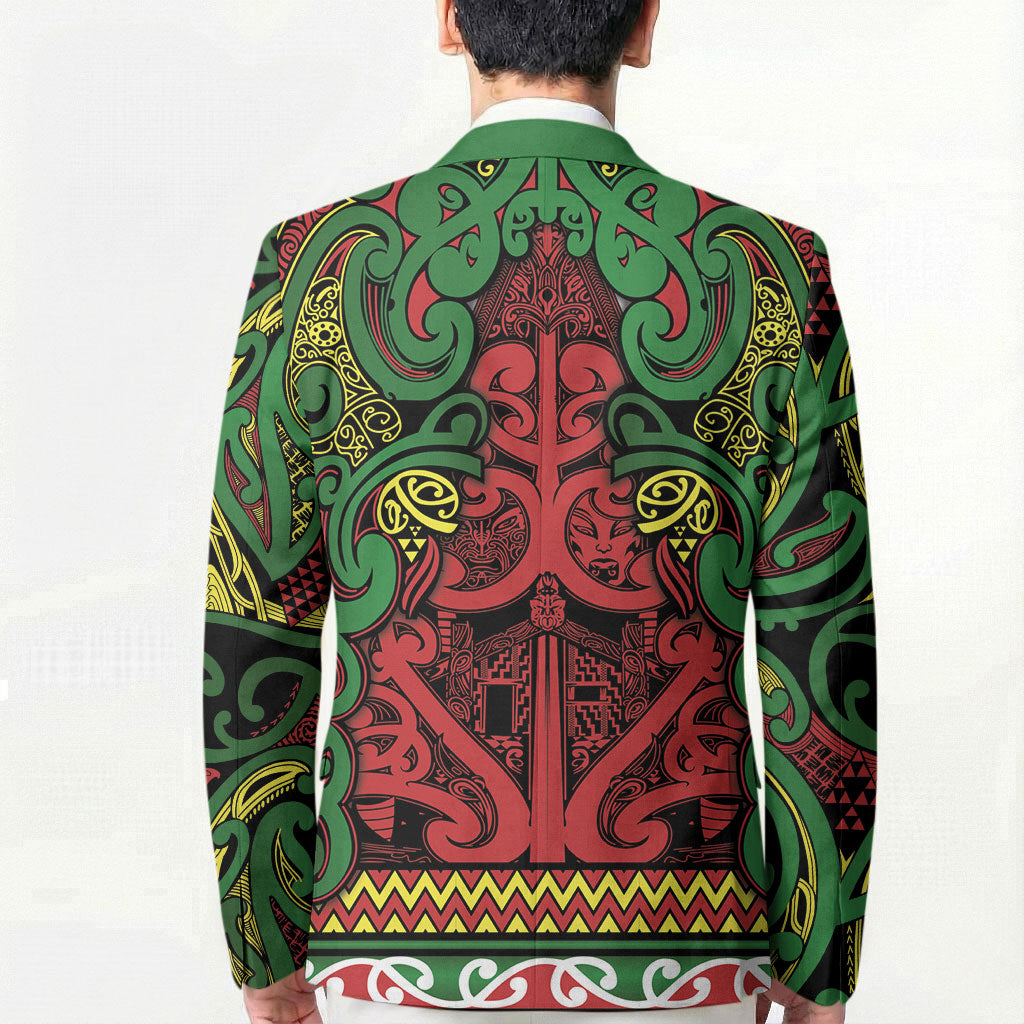Aotearoa Iwi Ngati Hine Blazer Maori Wharenui House Tribal Pattern LT9 - Polynesian Pride
