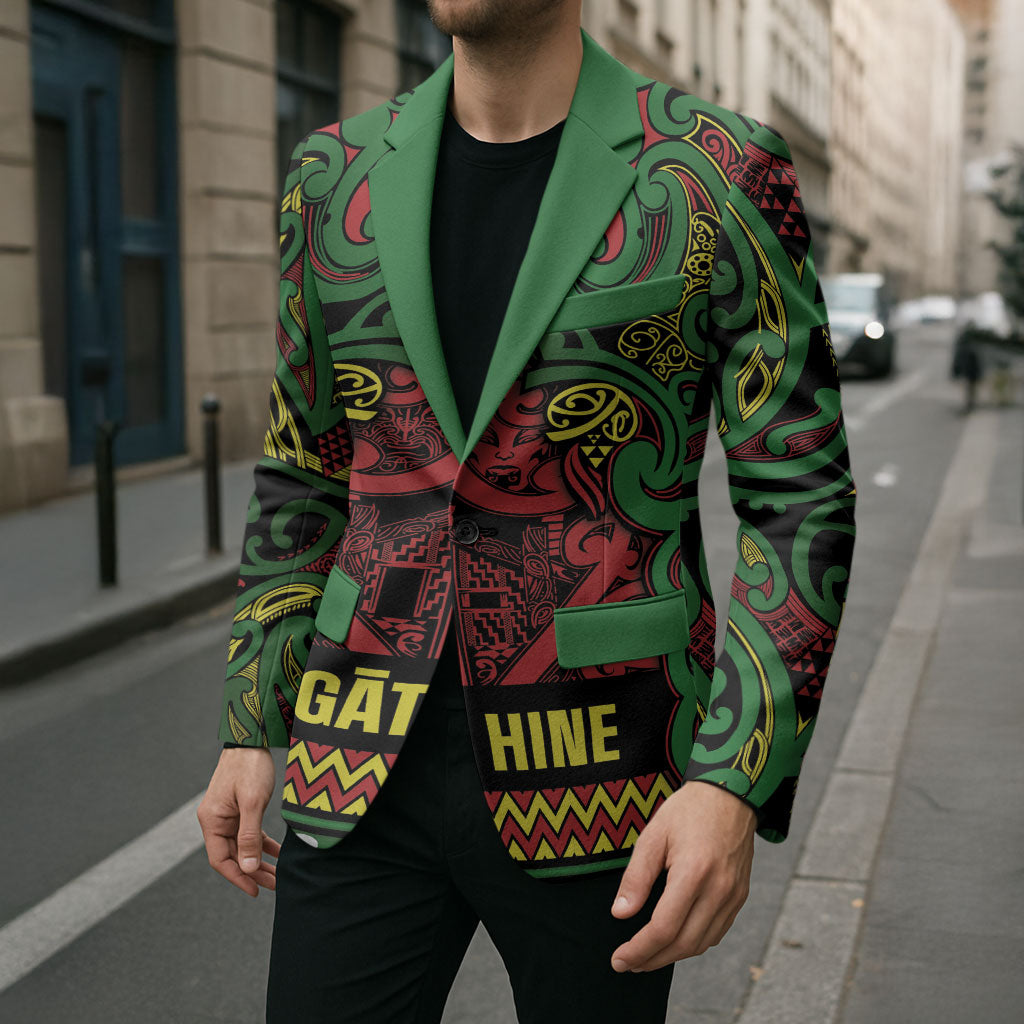 Aotearoa Iwi Ngati Hine Blazer Maori Wharenui House Tribal Pattern LT9 - Polynesian Pride