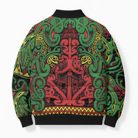 Aotearoa Iwi Ngati Hine Bomber Puffer Jacket Maori Wharenui House Tribal Pattern LT9 - Polynesian Pride