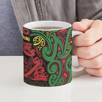 Aotearoa Iwi Ngati Hine Ceramic Mug Maori Wharenui House Tribal Pattern LT9 - Polynesian Pride