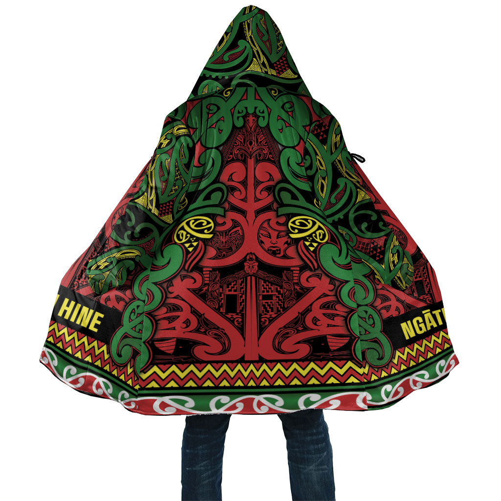 Aotearoa Iwi Ngati Hine Cloak Maori Wharenui House Tribal Pattern LT9 Unisex Deep Green - Polynesian Pride