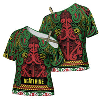Aotearoa Iwi Ngati Hine Cross Shoulder Shirt Maori Wharenui House Tribal Pattern LT9 - Polynesian Pride