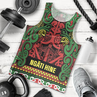 Aotearoa Iwi Ngati Hine Men Tank Top Maori Wharenui House Tribal Pattern LT9 - Polynesian Pride