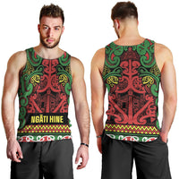 Aotearoa Iwi Ngati Hine Men Tank Top Maori Wharenui House Tribal Pattern LT9 - Polynesian Pride