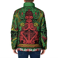 Aotearoa Iwi Ngati Hine Padded Jacket Maori Wharenui House Tribal Pattern LT9 - Polynesian Pride