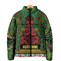 Aotearoa Iwi Ngati Hine Padded Jacket Maori Wharenui House Tribal Pattern LT9 - Polynesian Pride